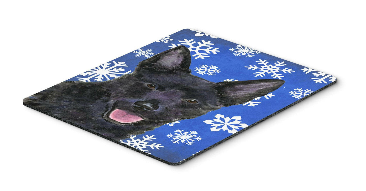 Australian Kelpie Winter Snowflakes Holiday Mouse Pad, Hot Pad or Trivet by Caroline&#39;s Treasures