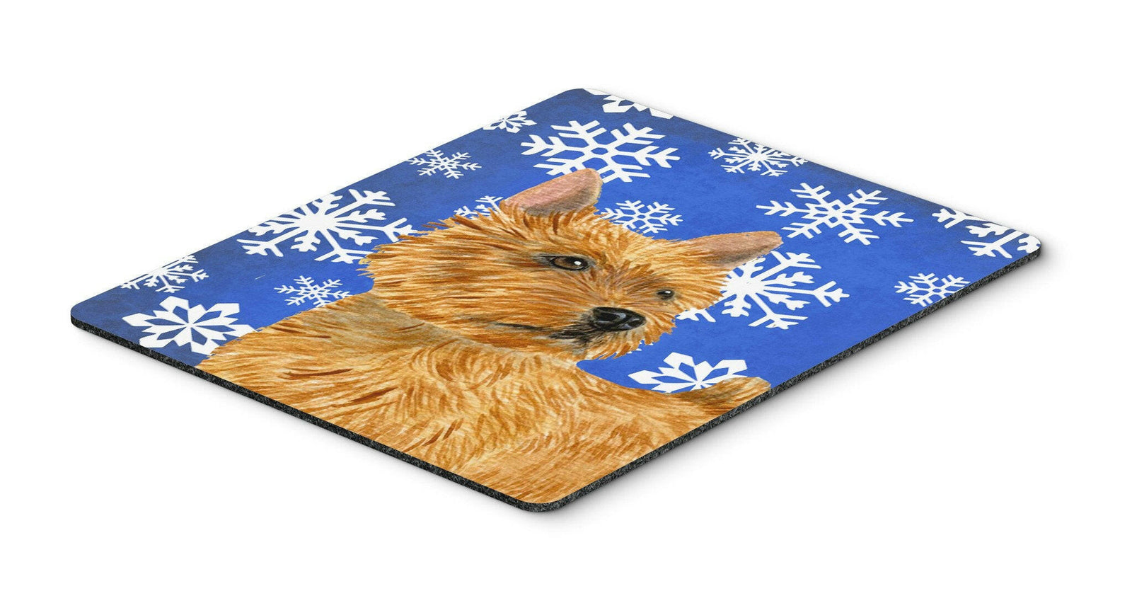 Norwich Terrier Winter Snowflakes Holiday Mouse Pad, Hot Pad or Trivet by Caroline's Treasures