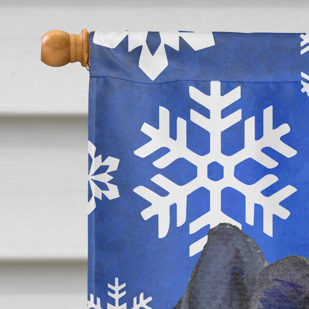 Chow Chow Winter Snowflakes Holiday Flag Canvas House Size