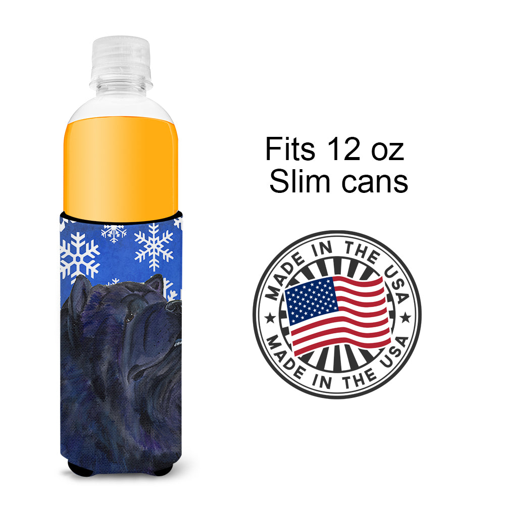 Chow Chow Winter Snowflakes Holiday Ultra Beverage Insulators for slim cans SS4639MUK