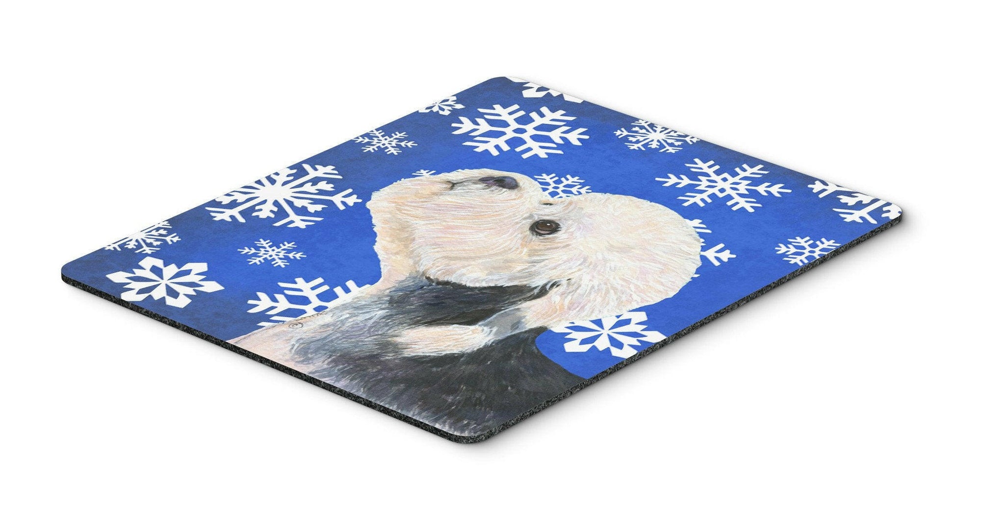 Dandie Dinmont Terrier Winter Snowflakes Holiday Mouse Pad, Hot Pad or Trivet by Caroline's Treasures