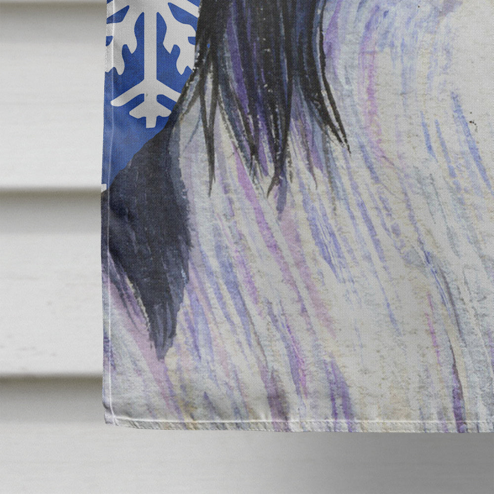 Papillon Winter Snowflakes Holiday Flag Canvas House Size  the-store.com.
