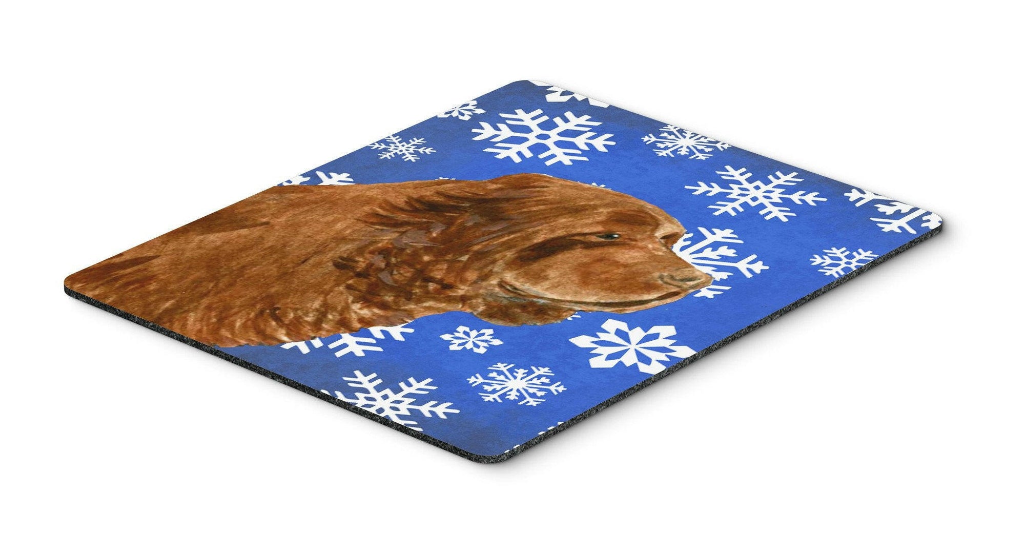 Sussex Spaniel Winter Snowflakes Holiday Mouse Pad, Hot Pad or Trivet by Caroline's Treasures