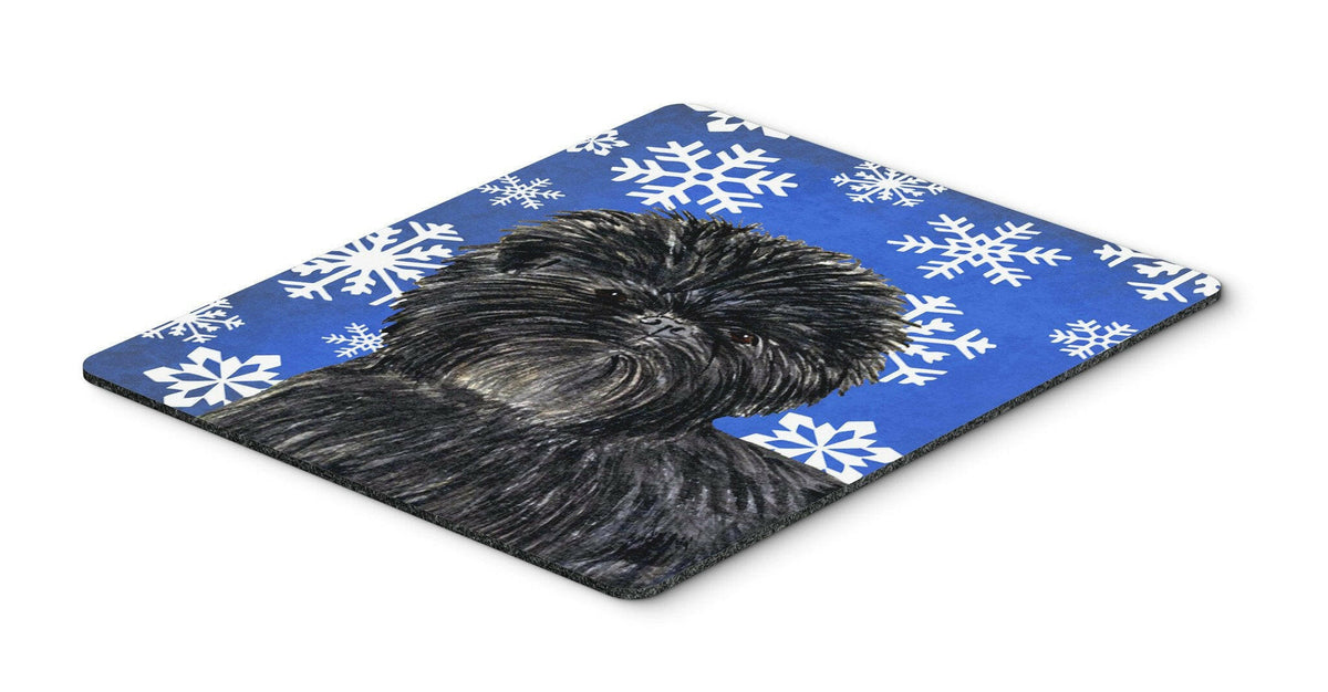 Affenpinscher Winter Snowflakes Holiday Mouse Pad, Hot Pad or Trivet by Caroline&#39;s Treasures