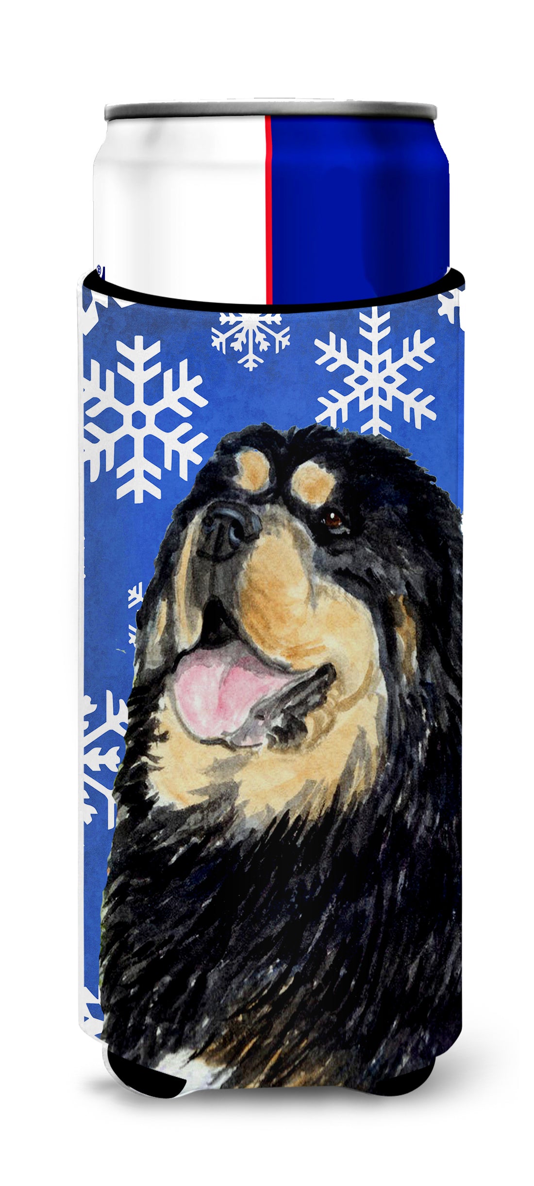 Mastiff tibétain Winter Snowflakes Holiday Ultra Beverage Isolateurs pour canettes minces SS4650MUK