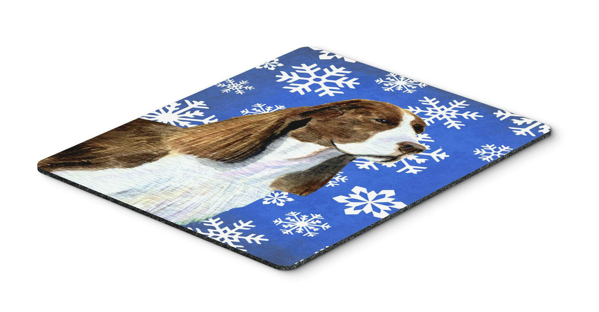 Springer Spaniel Winter Snowflakes Holiday Mouse Pad, Hot Pad or Trivet by Caroline&#39;s Treasures