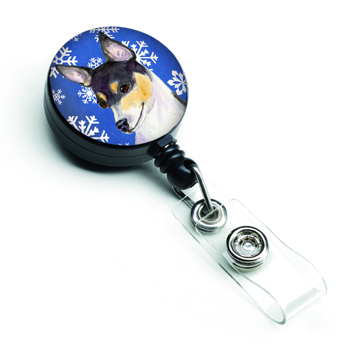Chihuahua Winter Snowflakes Holiday Retractable Badge Reel SS4656BR  the-store.com.