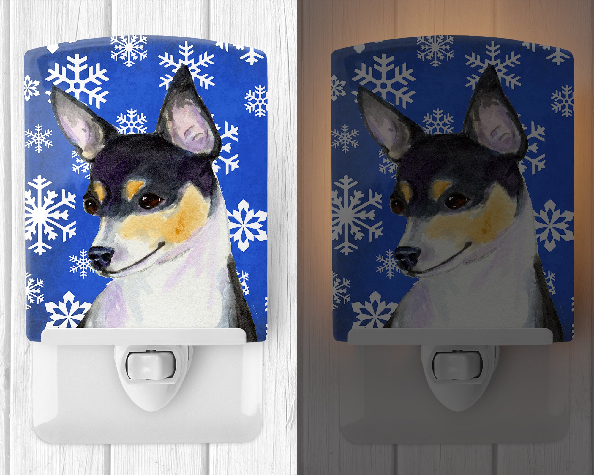 Chihuahua Winter Snowflakes Holiday Ceramic Night Light SS4656CNL - the-store.com
