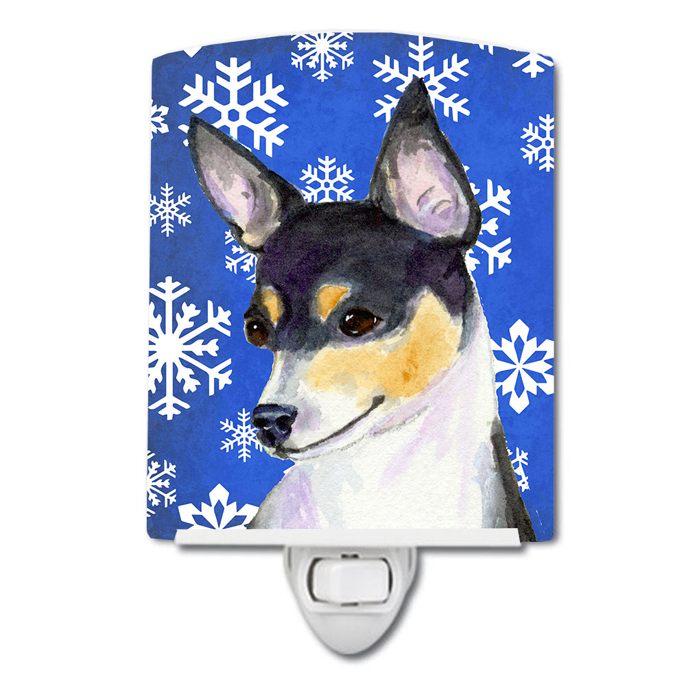 Chihuahua Winter Snowflakes Holiday Ceramic Night Light SS4656CNL - the-store.com