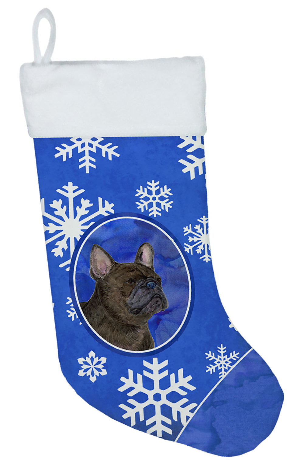 French Bulldog Winter Snowflakes Christmas Stocking SS4657