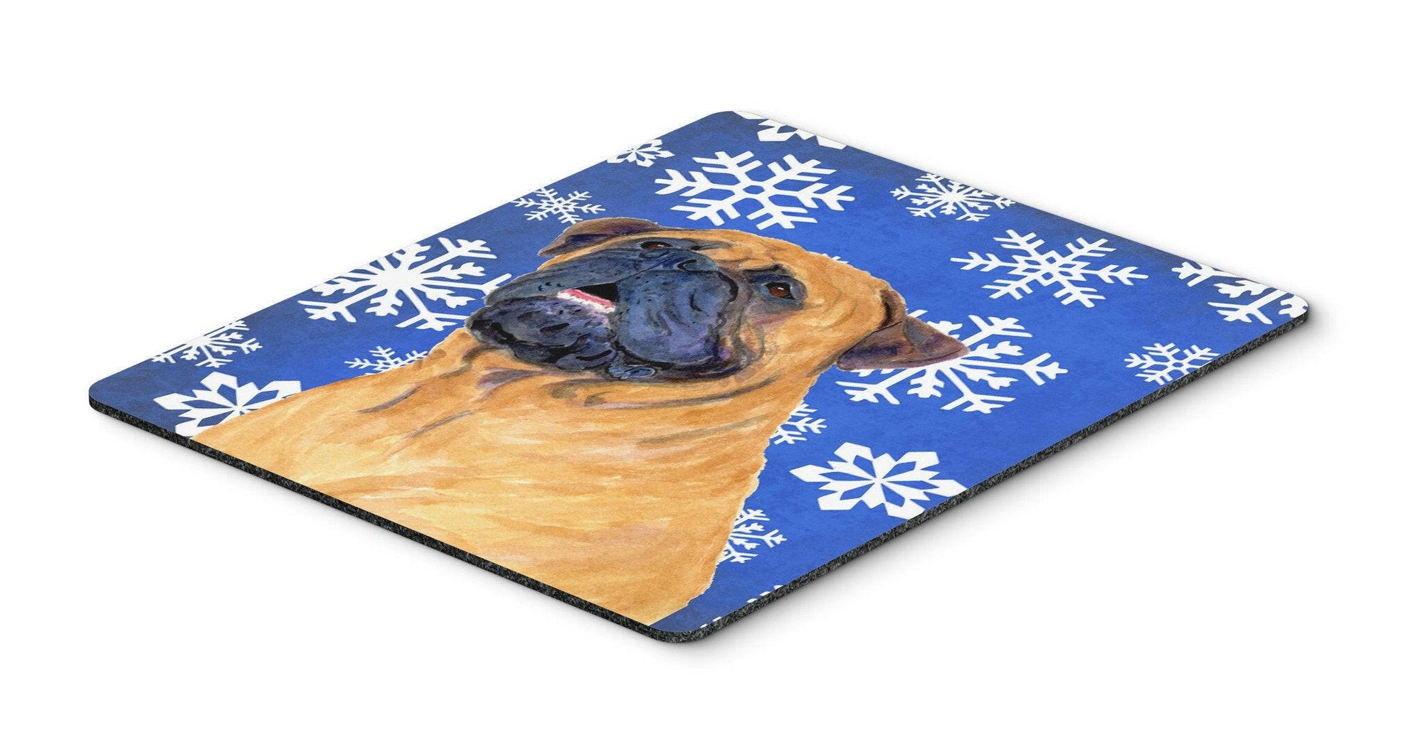 Mastiff Winter Snowflakes Holiday Mouse Pad, Hot Pad or Trivet by Caroline's Treasures