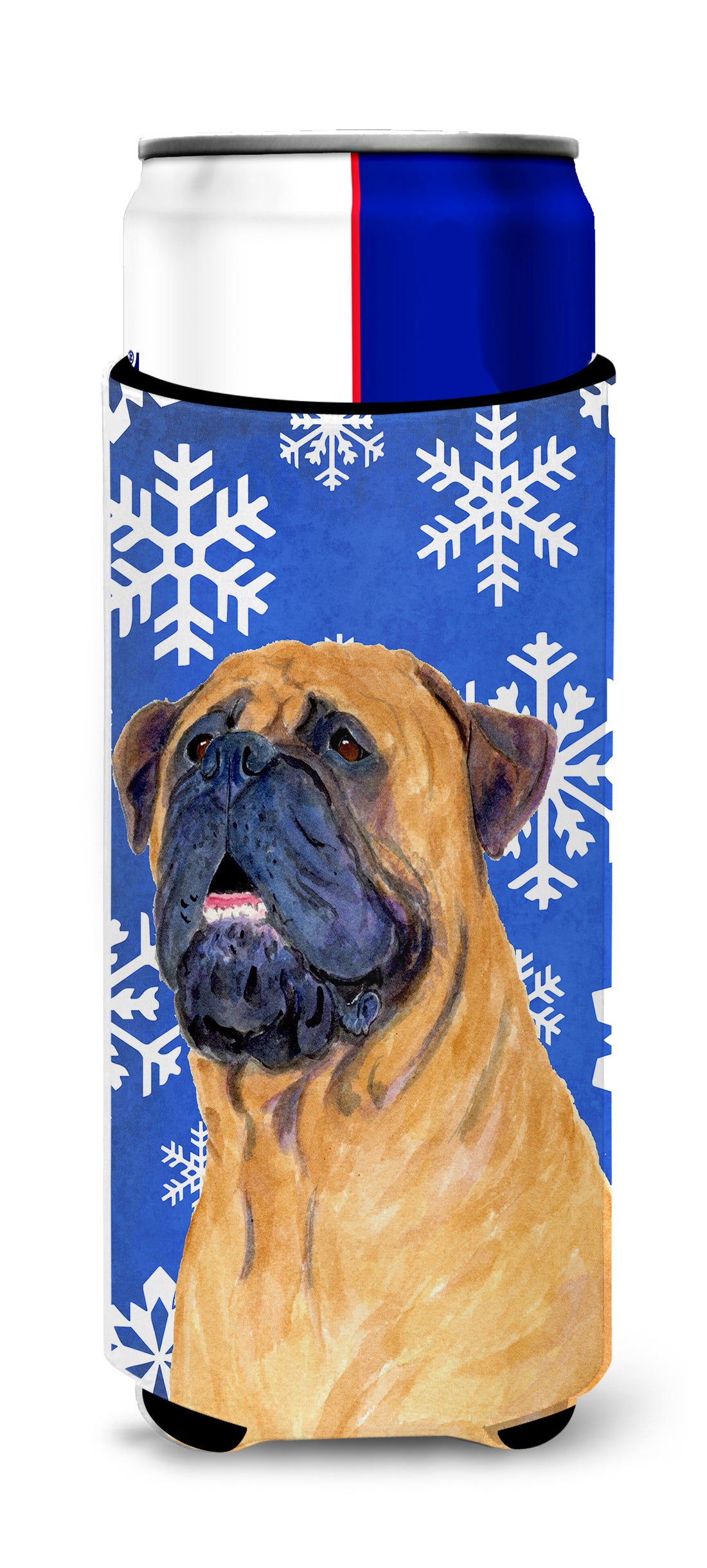 Mastiff Winter Snowflakes Holiday Ultra Beverage Isolateurs pour canettes minces SS4658MUK