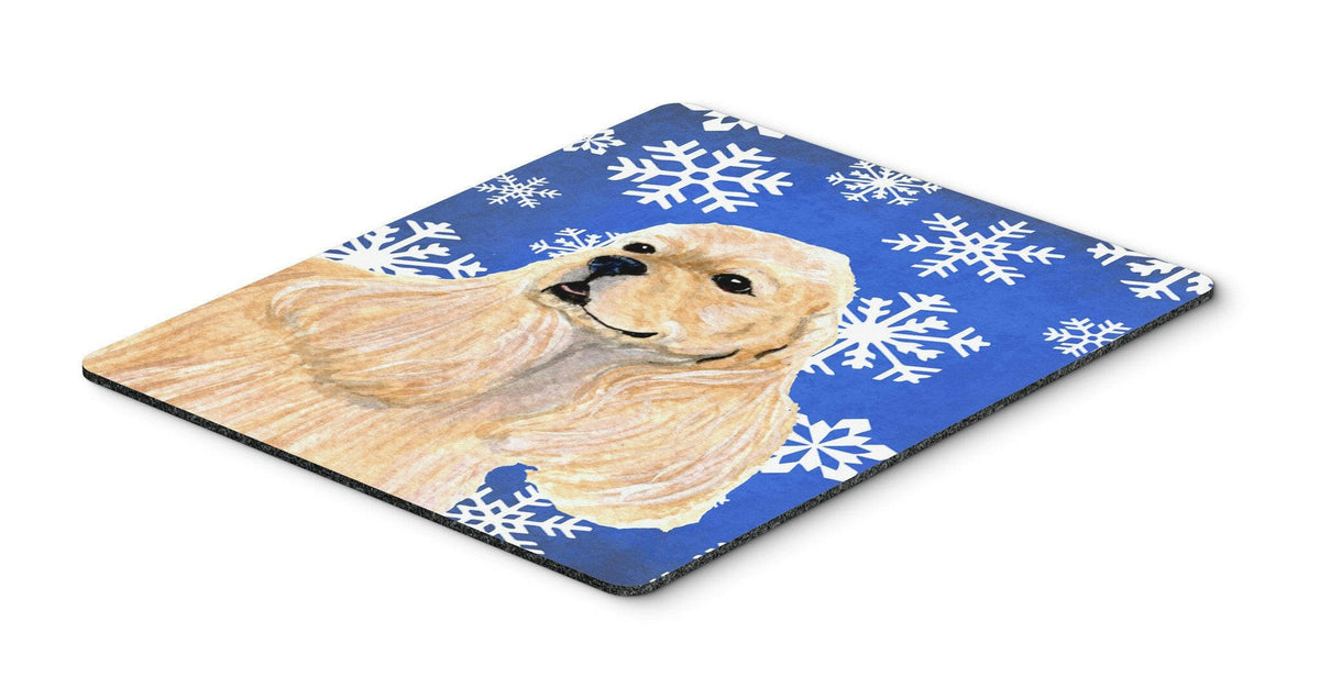 Cocker Spaniel Winter Snowflakes Holiday Mouse Pad, Hot Pad or Trivet by Caroline&#39;s Treasures