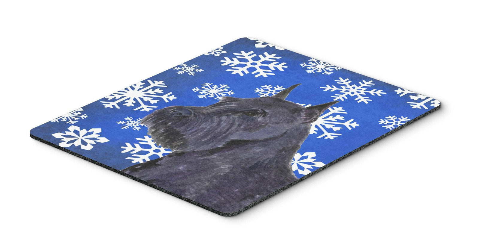 Schnauzer Winter Snowflakes Holiday Mouse Pad, Hot Pad or Trivet by Caroline's Treasures