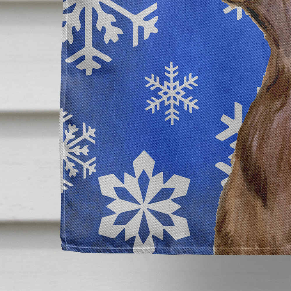 Field Spaniel Winter Snowflakes Holiday Flag Canvas House Size