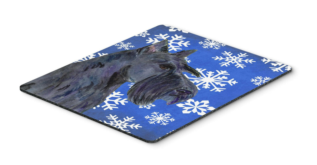 Scottish Terrier Winter Snowflakes Holiday Mouse Pad, Hot Pad or Trivet by Caroline&#39;s Treasures