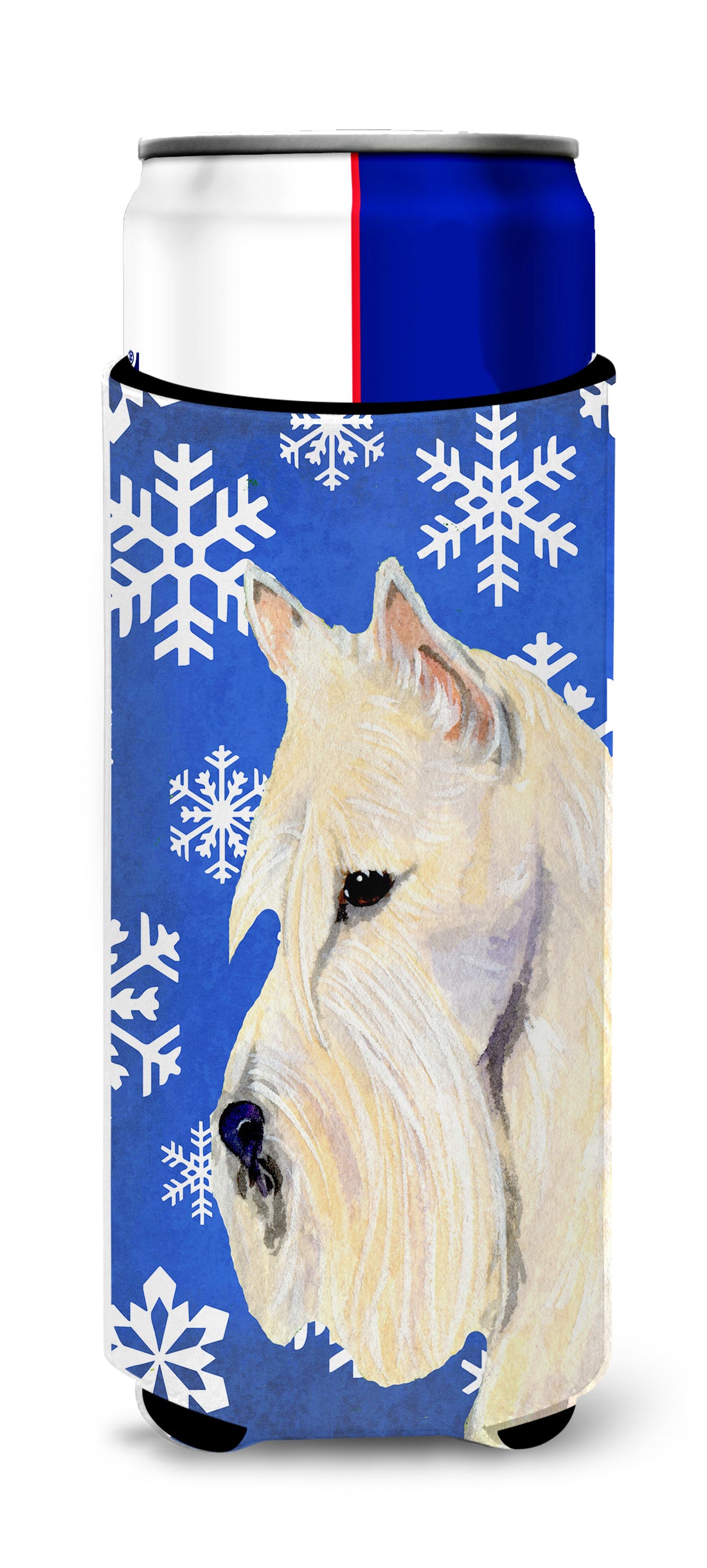 Scottish Terrier Winter Snowflakes Holiday Ultra Beverage Isolateurs pour canettes minces SS4668MUK