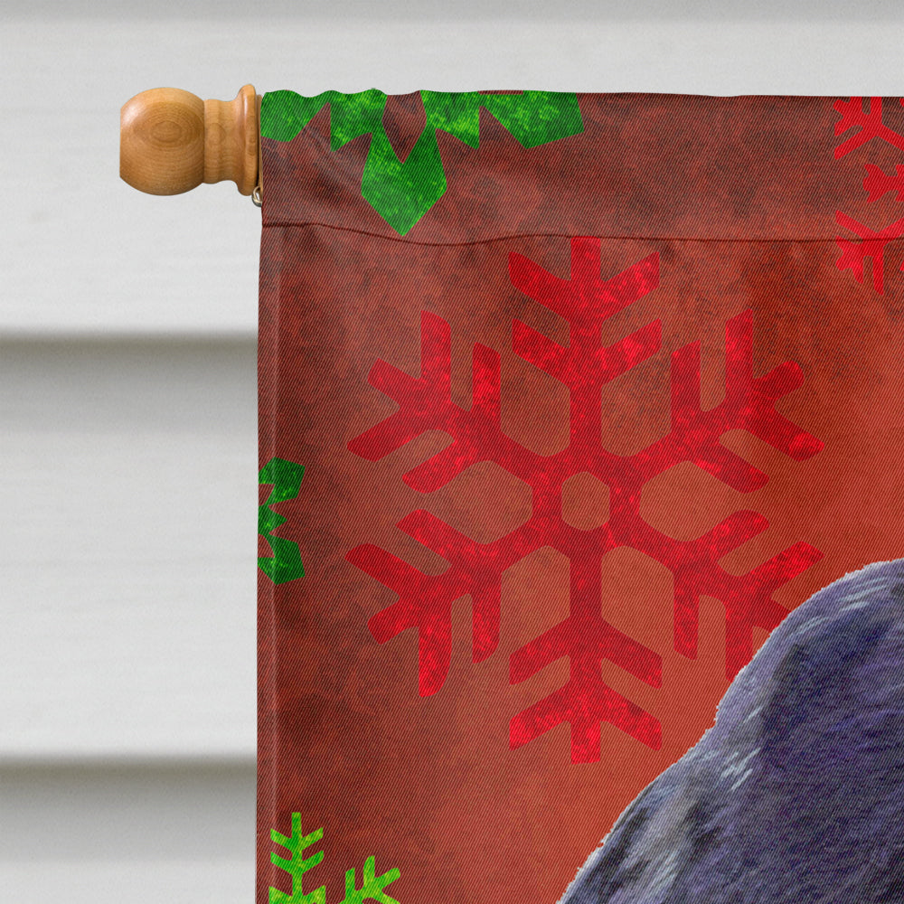 Cocker Spaniel Red Green Snowflakes Holiday Christmas Flag Canvas House Size  the-store.com.