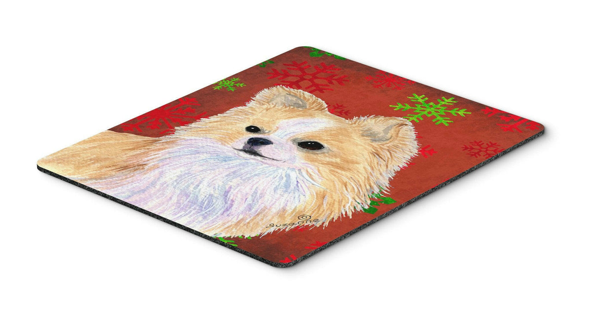Chihuahua Red and Green Snowflakes Christmas Mouse Pad, Hot Pad or Trivet by Caroline&#39;s Treasures
