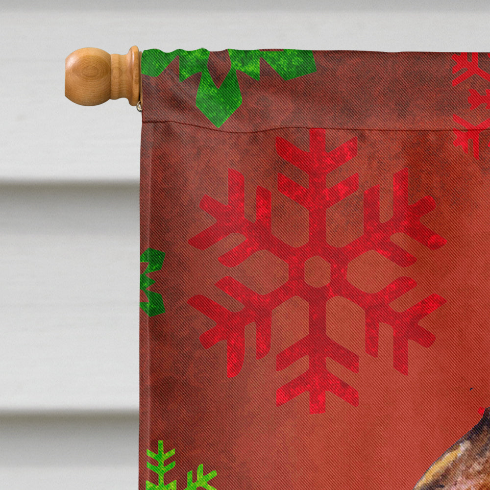 Brussels Griffon Red Green Snowflakes Holiday Christmas Flag Canvas House Size  the-store.com.