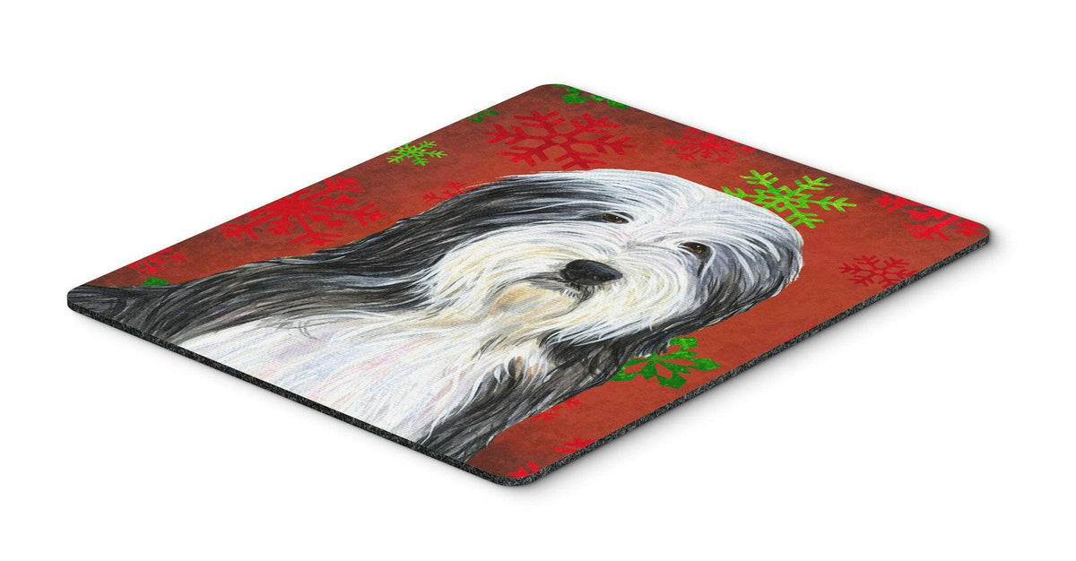 Bearded Collie Snowflakes Holiday Christmas Mouse Pad, Hot Pad or Trivet by Caroline&#39;s Treasures