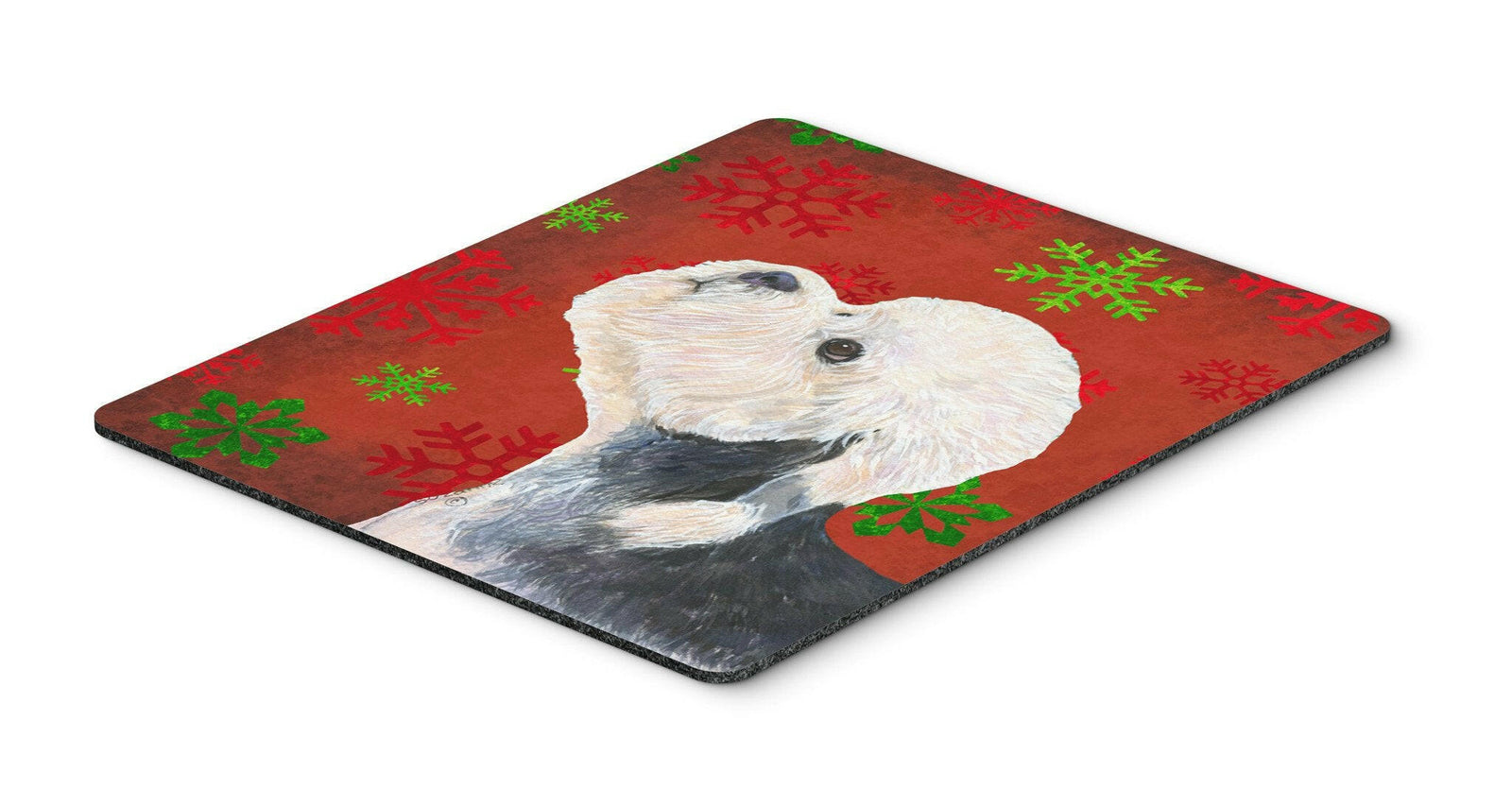 Dandie Dinmont Terrier Snowflakes Christmas Mouse Pad, Hot Pad or Trivet by Caroline's Treasures