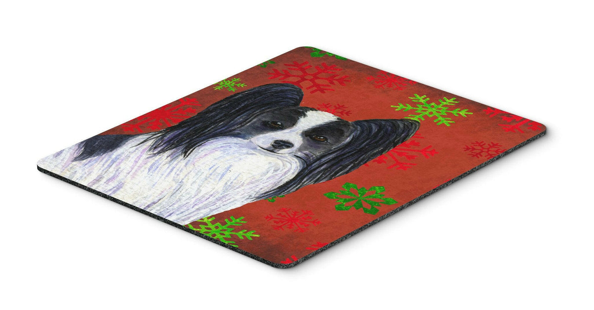 Papillon Snowflakes Holiday Christmas Mouse Pad, Hot Pad or Trivet by Caroline&#39;s Treasures