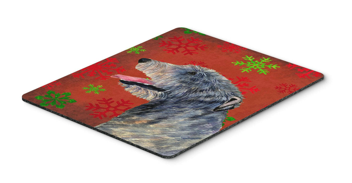 Irish Wolfhound Snowflakes Holiday Christmas Mouse Pad, Hot Pad or Trivet by Caroline&#39;s Treasures