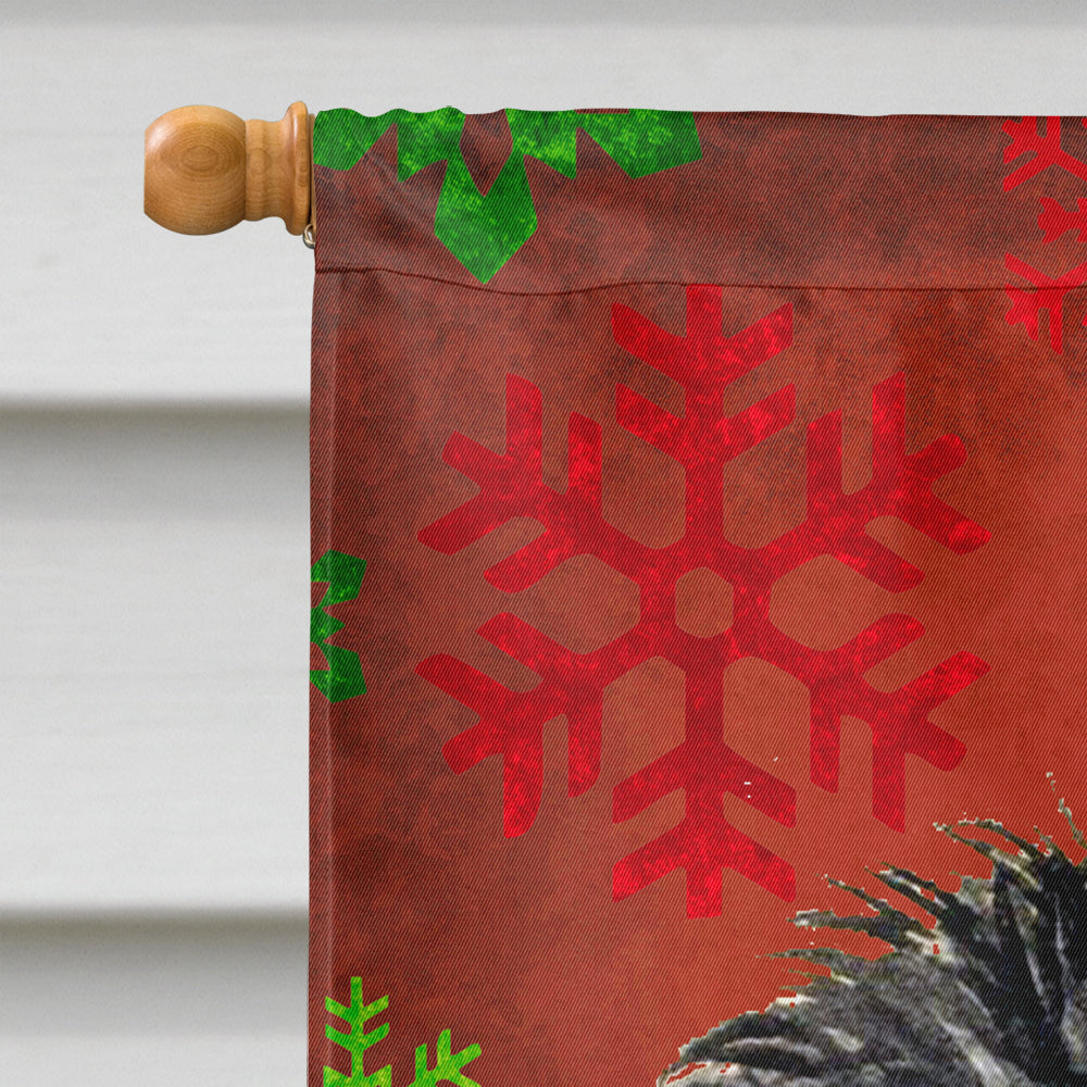 Affenpinscher Red Green Snowflakes Christmas Flag Canvas House Size