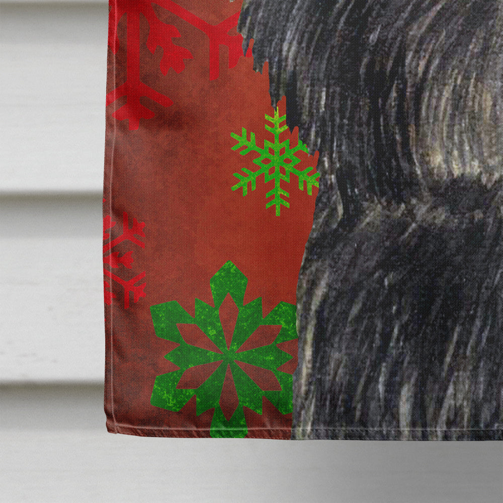 Affenpinscher Red Green Snowflakes Christmas Flag Canvas House Size  the-store.com.
