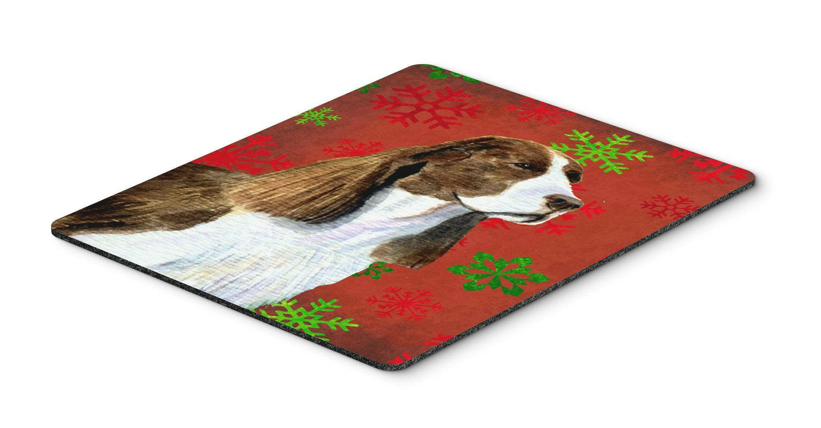 Springer Spaniel Snowflakes Holiday Christmas Mouse Pad, Hot Pad or Trivet by Caroline's Treasures
