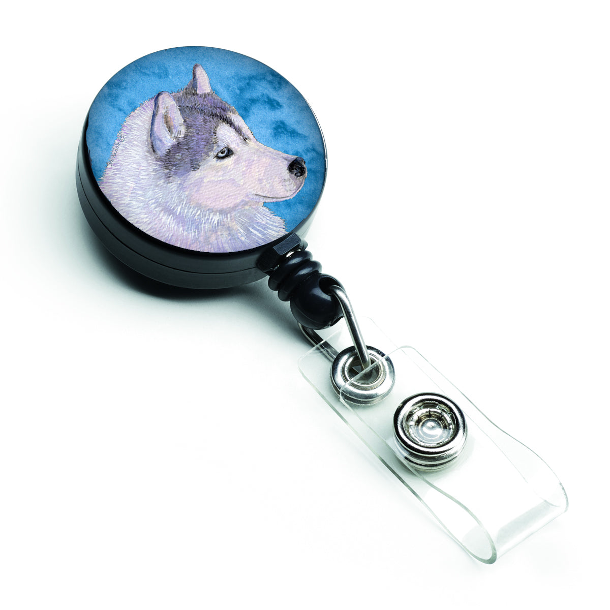 Siberian Husky  Retractable Badge Reel or ID Holder with Clip SS4740