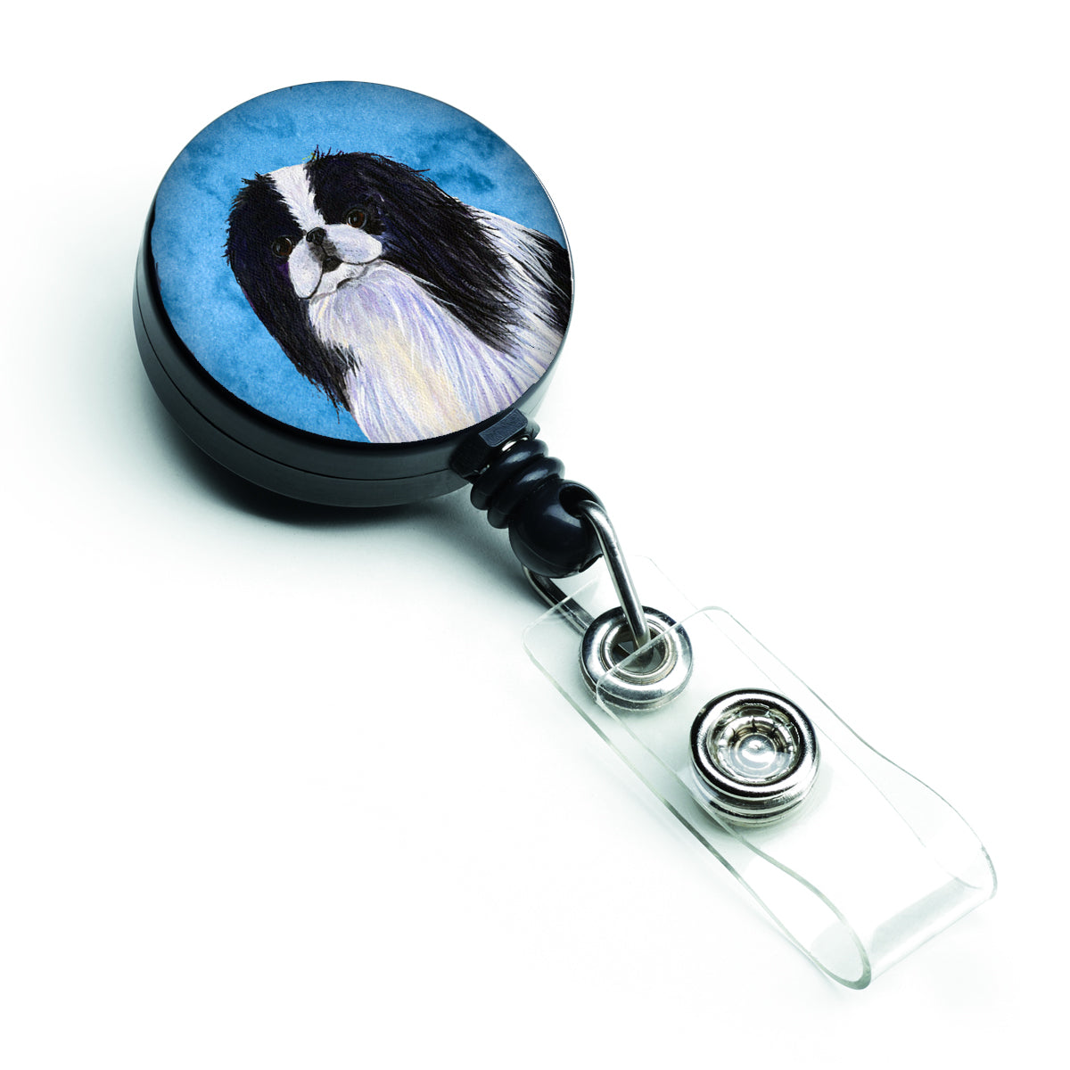 Japanese Chin  Retractable Badge Reel or ID Holder with Clip SS4743.