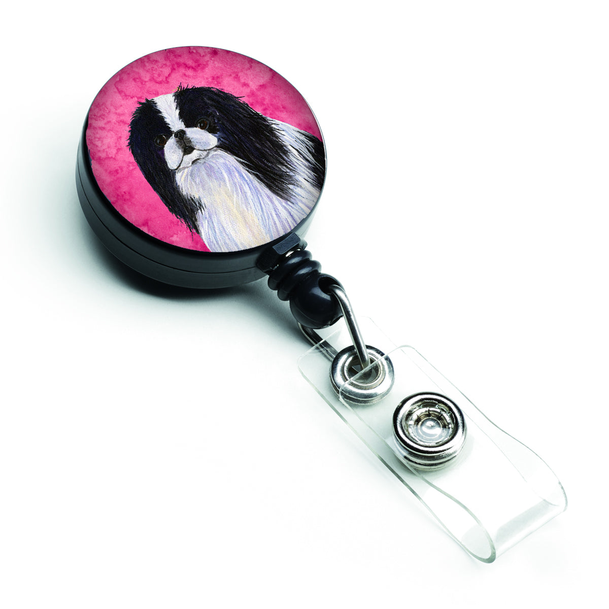 Japanese Chin  Retractable Badge Reel or ID Holder with Clip SS4743