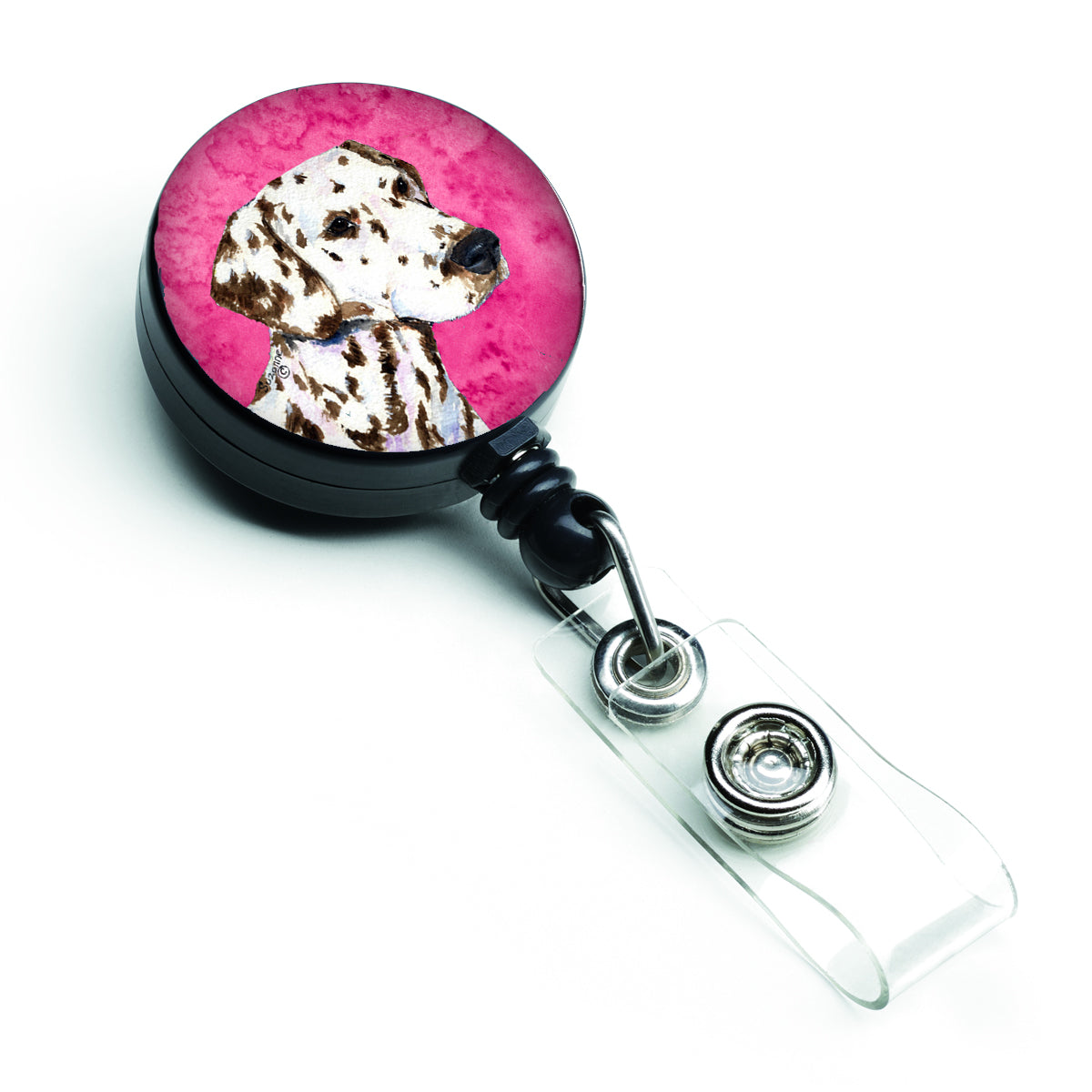 Dalmatian  Retractable Badge Reel or ID Holder with Clip SS4745.