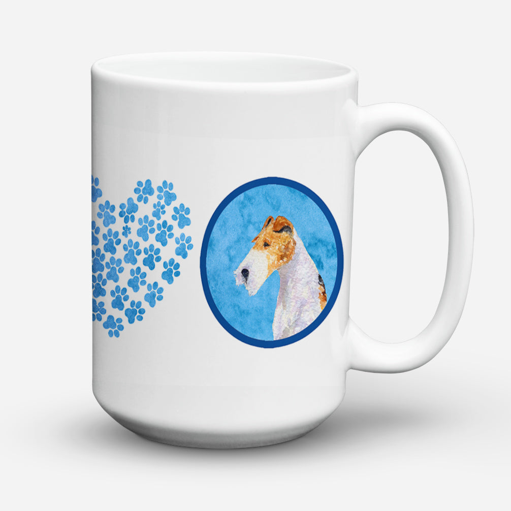 Fox Terrier  Dishwasher Safe Microwavable Ceramic Coffee Mug 15 ounce SS4754  the-store.com.