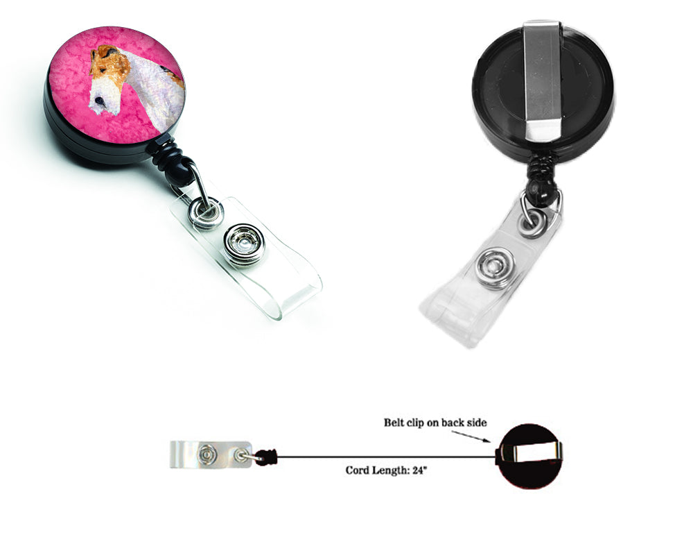 Fox Terrier  Retractable Badge Reel or ID Holder with Clip SS4754.