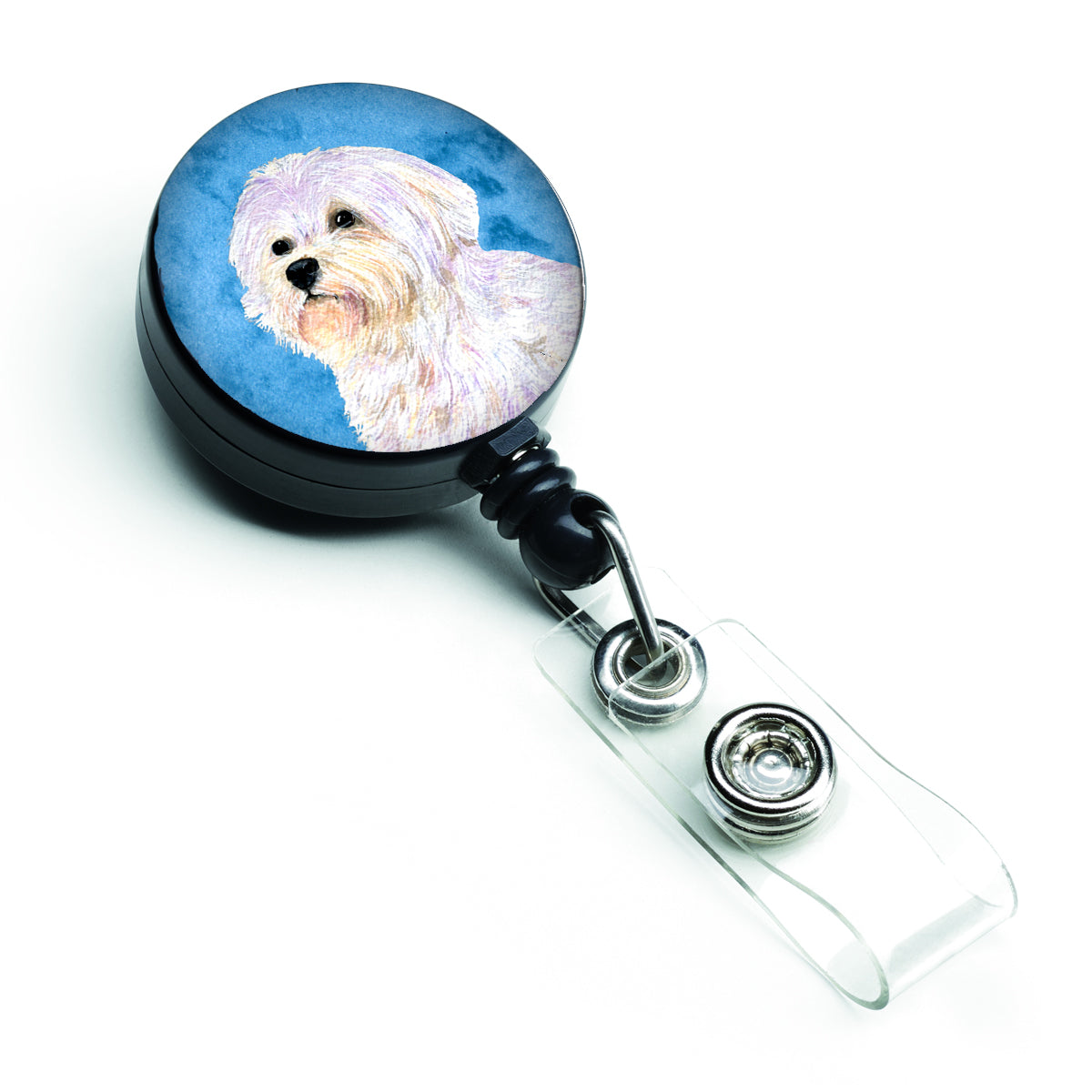 Maltese  Retractable Badge Reel or ID Holder with Clip SS4757.