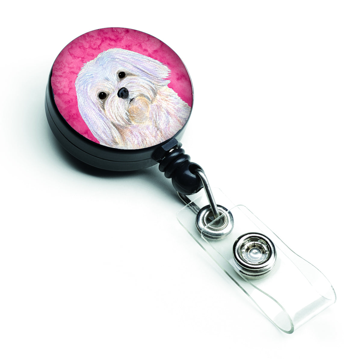 Maltese  Retractable Badge Reel or ID Holder with Clip SS4758
