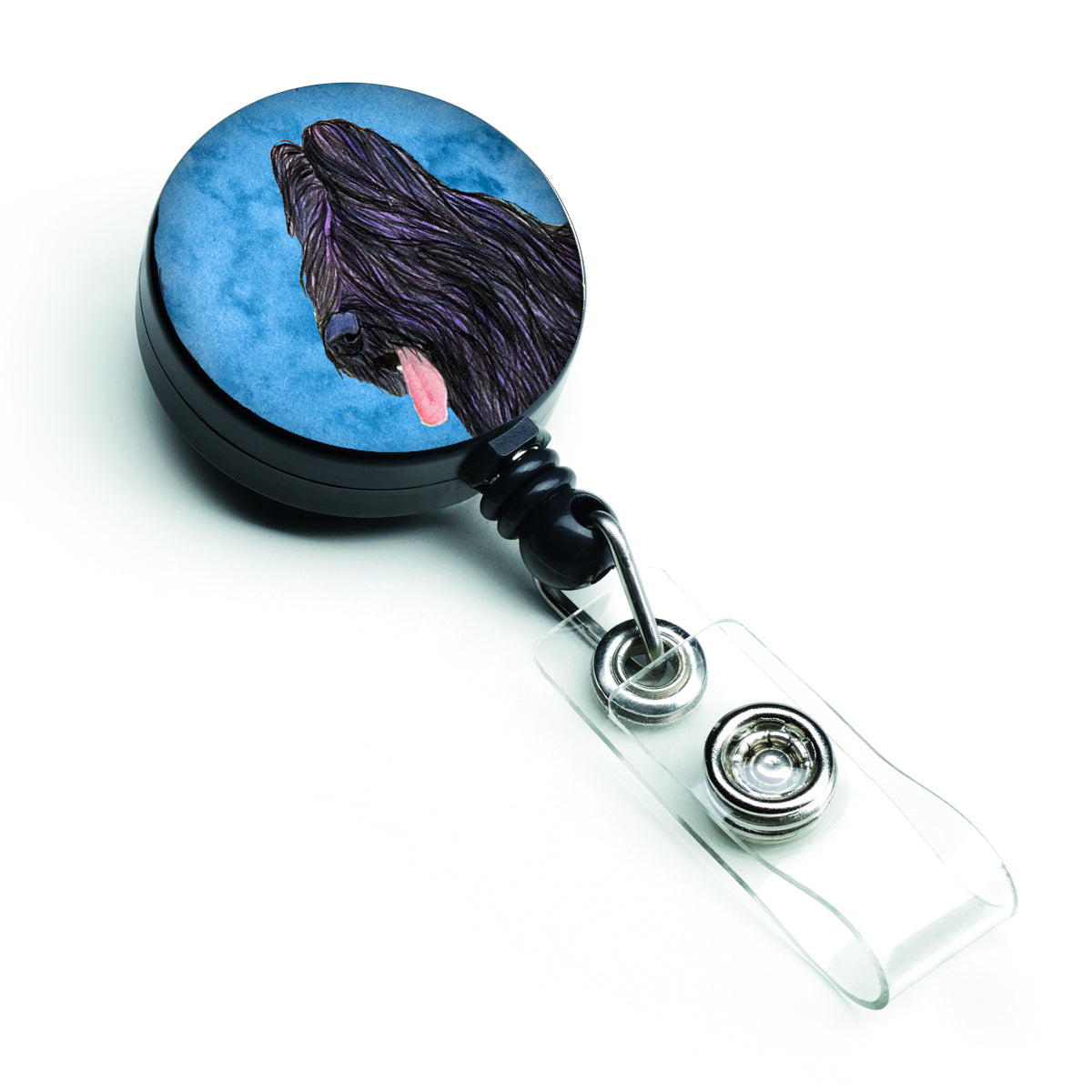 Briard  Retractable Badge Reel or ID Holder with Clip SS4765