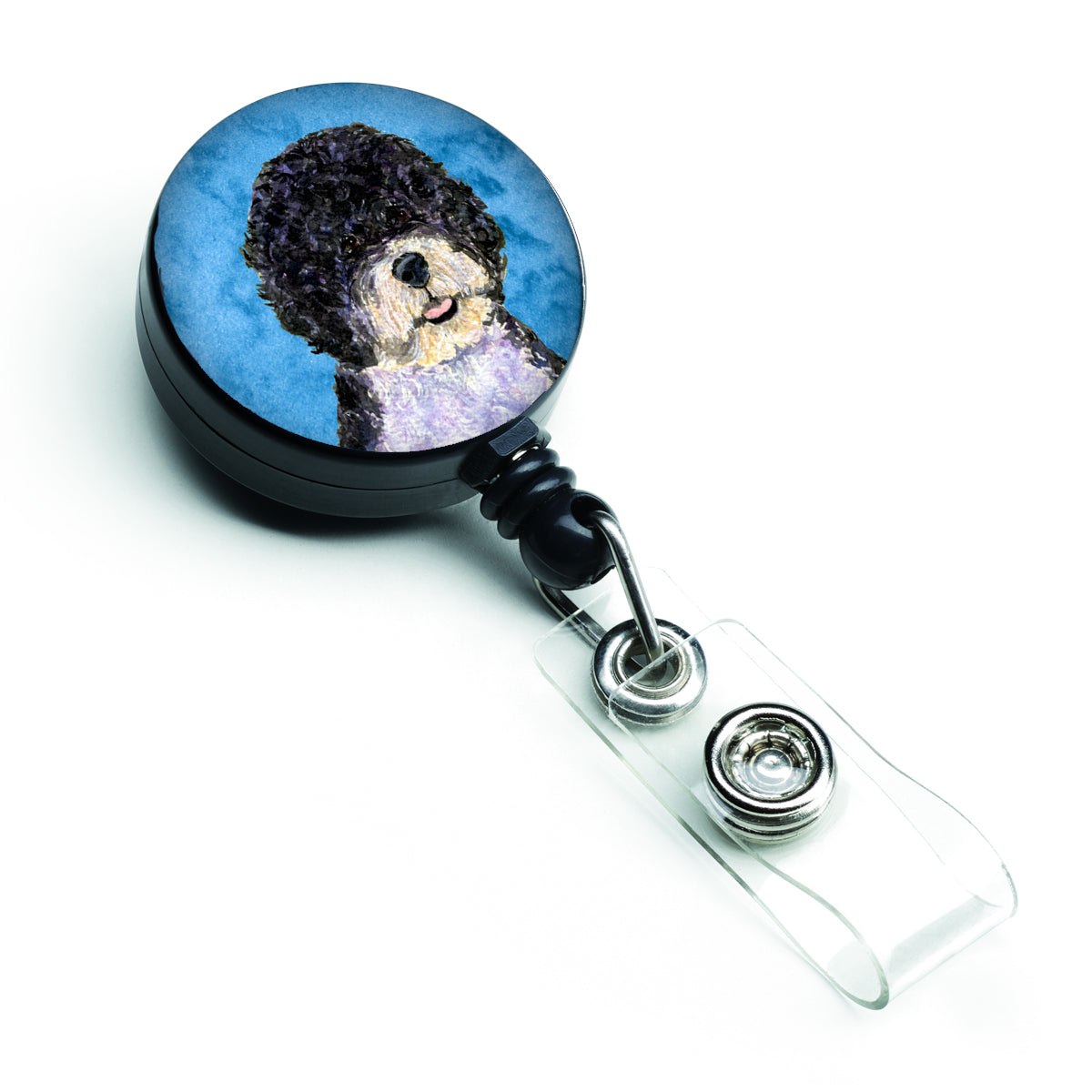 Portuguese Water Dog  Retractable Badge Reel or ID Holder with Clip SS4766.