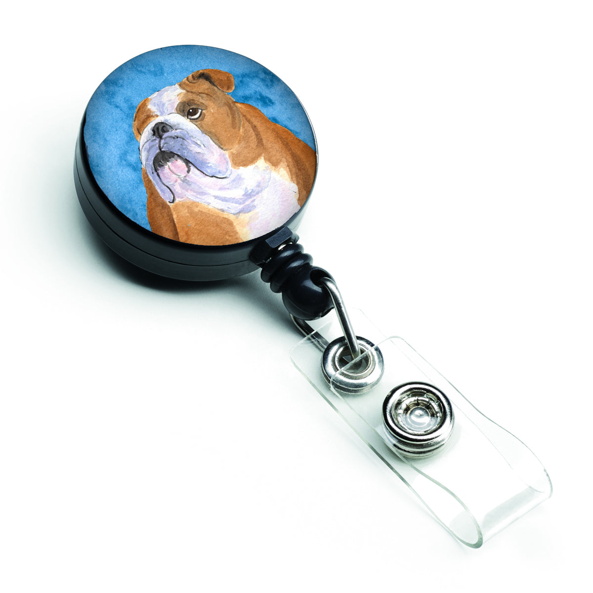 Bulldog English  Retractable Badge Reel or ID Holder with Clip SS4767.