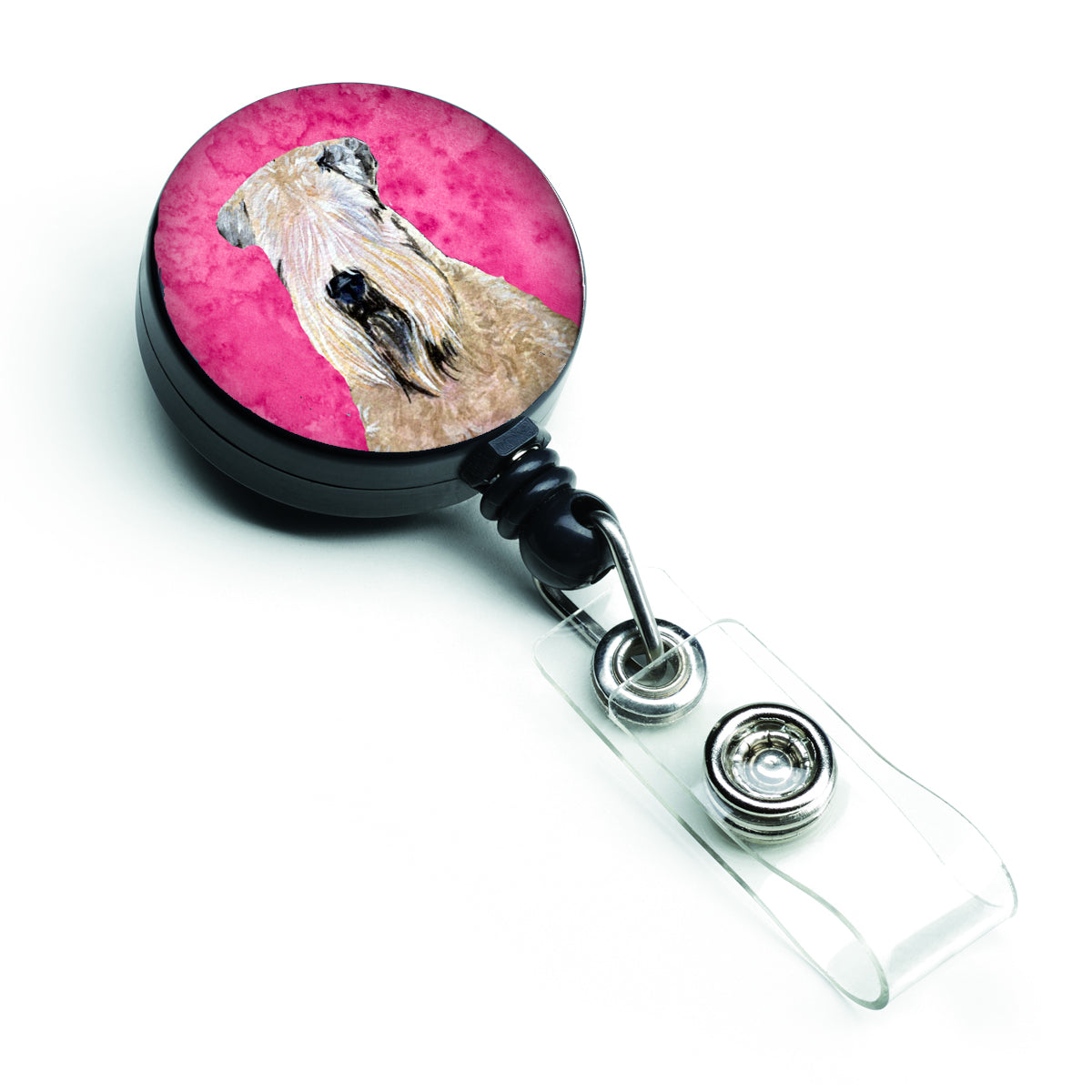 Wheaten Terrier Soft Coated  Retractable Badge Reel  ID Holder with Clip SS4769