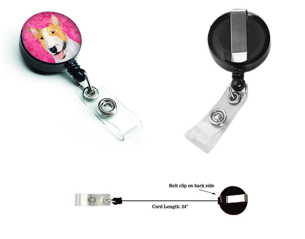 Bull Terrier  Retractable Badge Reel or ID Holder with Clip SS4772.
