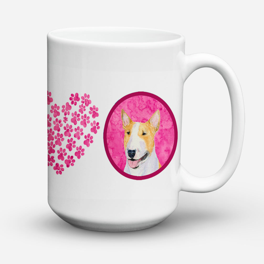Bull Terrier  Dishwasher Safe Microwavable Ceramic Coffee Mug 15 ounce SS4772