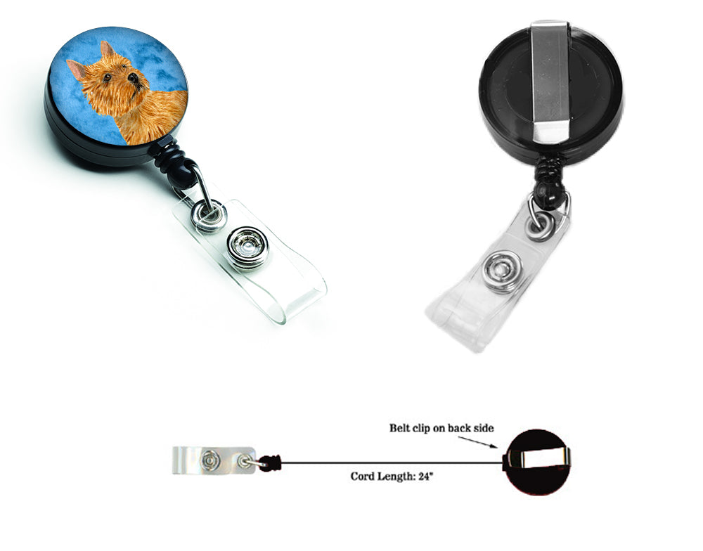 Norwich Terrier  Retractable Badge Reel or ID Holder with Clip SS4775.