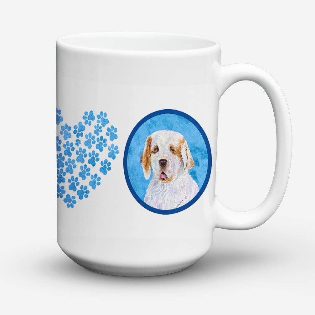 Clumber Spaniel  Dishwasher Safe Microwavable Ceramic Coffee Mug 15 ounce SS4776  the-store.com.