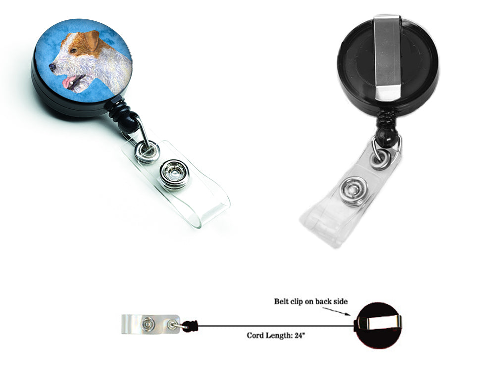 Jack Russell Terrier  Retractable Badge Reel or ID Holder with Clip SS4780.