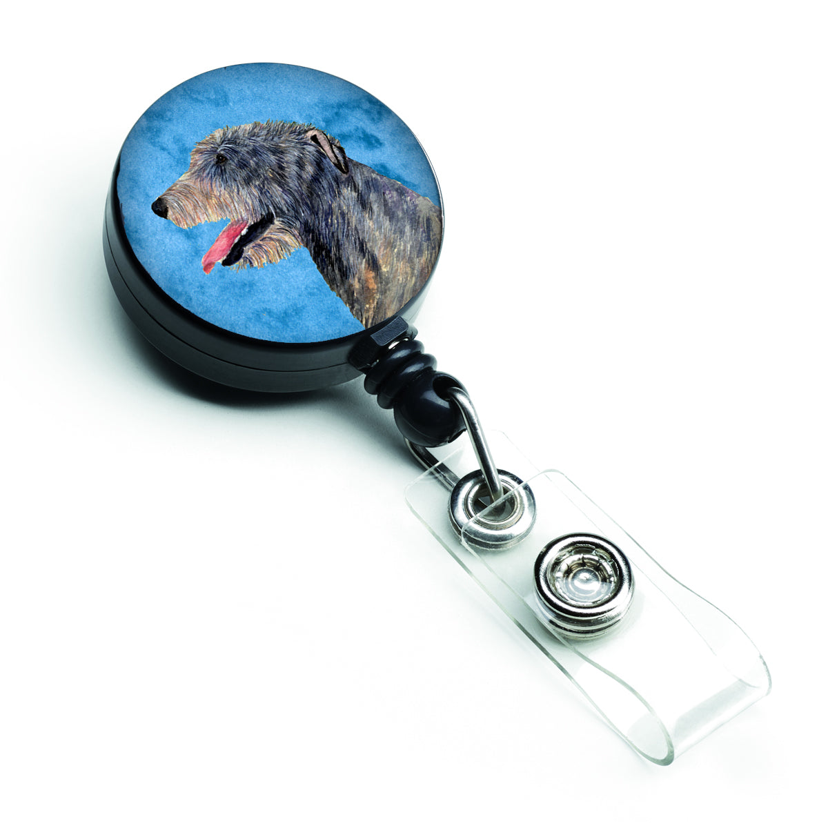 Irish Wolfhound  Retractable Badge Reel or ID Holder with Clip SS4782