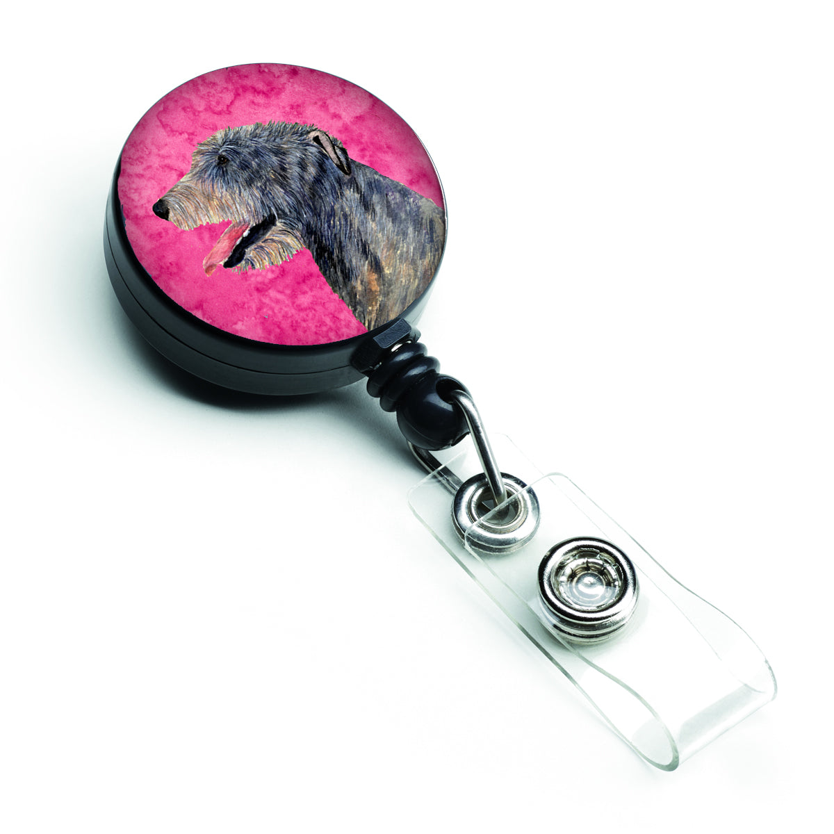 Irish Wolfhound  Retractable Badge Reel or ID Holder with Clip SS4782.